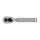1/4“ Umschaltknarre mit Metallgriff. 60 Zähne. 6° Rückschwenkwinkel. kurzer Griff. SB-verpackt
