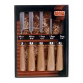 Stechbeitel-Satz, 6,10,12,18,25 mm, im Karton