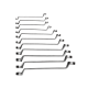 Doppelringschlüsselsatz. Edelstahl/Inox. magnetisch. gekröpft. 11-tlg