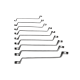 Doppelringschlüsselsatz. Edelstahl/Inox. magnetisch. gekröpft. 9-tlg