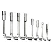 Doppel-Steckschlüssel-Satz, gebogen, 12kant, 11-tlg