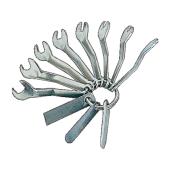 8 Magnetschlüssel am Ring + Feile, Lehre + Schraubendreher