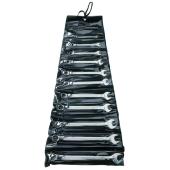 Ring-Maulschlüssel-Satz, gekröpft, 11-tlg, in Kunststofftasche