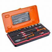 1/4" Steckschlüssel-Satz, 17-tlg