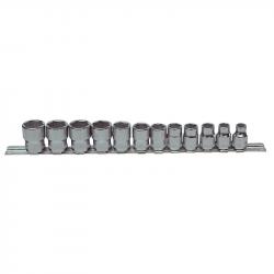 Steckschlüssel-Satz 3/8", 7400SM auf Klemmleiste, 12-tlg