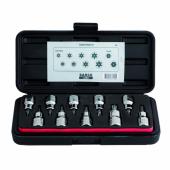 Schraubendreher-Einsätze-Satz 1/2" für Torx + PH, 10-tlg