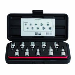 Schraubendreher-Einsätze-Satz 1/2" für Torx + PH, 10-tlg