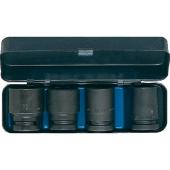 1/2" Kraft-Steckschlüssel-Satz, 6kant, verstärkt, 4-tlg, 17-24 mm