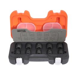 Kraftsteckschlüssel-Satz 1/2", 10-tlg, 10-19 mm