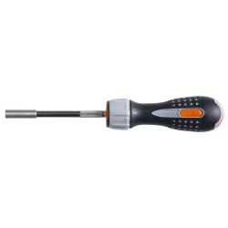 Bit-Ratschen-Schraubendreher 1/4", magnetisch, 6 Bits, 230 mm, mit LEDs
