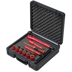 Isolierter Werkzeugsatz, 1/2", 11-tlg, stoßfester Koffer