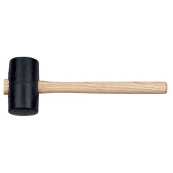 Gummihammer, Holzgriff, 440 g, 340 mm, Kopf 65x115 mm