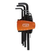 Winkelschraubendreher-Satz, 9-tlg, 6kant, lang, brüniert