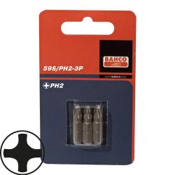 1/4" Bits, 25 mm, PH 1, 3er Pack