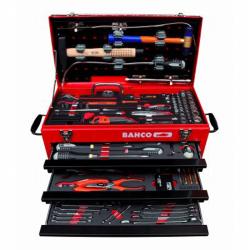 Werkzeugkoffer, Metall, bestückt mit 147 Werkzeugen