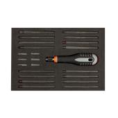 Schraubendreher, Ergo™, mit 16 Wechselklingen + 6 Bits