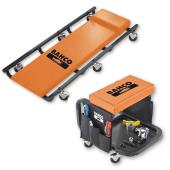 Set aus Rollliege + Arbeitssitz