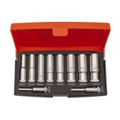 1/4" Steckschlüssel-Satz, lange Ausführung, 10-tlg