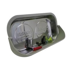 Rechteckige Magnetschale mit Kunststoff (PVC) Ablage