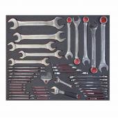 3/3 Einlage, Schraubenschlüssel, Zoll, 43-tlg