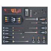 3/3 Einlage, Schraubendreher + Bits, 61-tlg