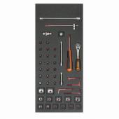 1/3 Einlage, Steckschlüssel + Zubehör 1/4", 45-tlg