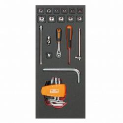 1/3 Einlage, Steckschlüssel + Zubehör 1/4", 27-tlg