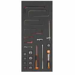 1/3 Einlage, Steckschlüssel + Zubehör 1/4", 24-tlg