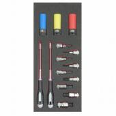 1/3 Einlage, Steckschlüssel + Zubehör 1/2", 14-tlg