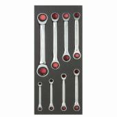 1/3 Einlage, Knarren-Ringschlüssel, 8-tlg