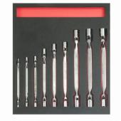 2/3 Einlage, Doppel-Gelenksteckschlüssel, 9-tlg