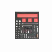 2/3 Einlage, Steckschlüssel + Zubehör 3/8", 36-tlg