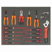 3/3 Einlage, Schraubendreher + Zangen, 17-tlg