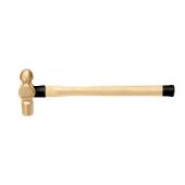 Englischer Schlosserhammer mit Kugelpinne, funkenfrei, Holz-Stiel, Aluminiumbronze, 450 g