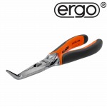 Flachrundzange, gekröpft, verchromt, Ergo