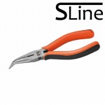 Flachrundzange, lang, gewinkelt, SLine