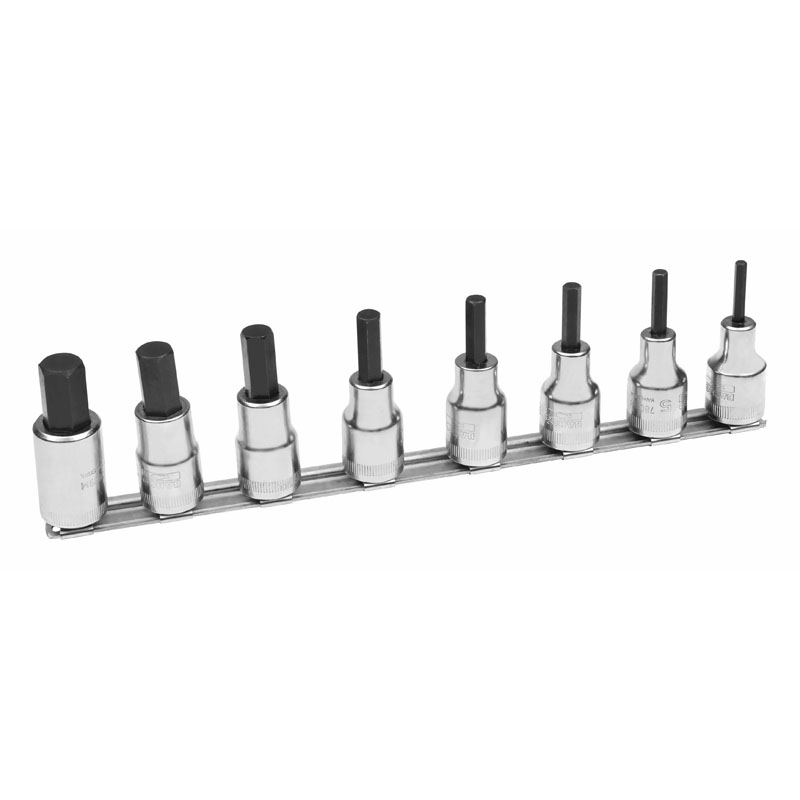1/2" Steckschlüsseleinsätze auf Klemmleiste