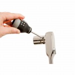 1/2" Umschaltknarre, 72 Zähne, 5° Rückschwenkwinkel mit Dyneema Sicherungssschnur