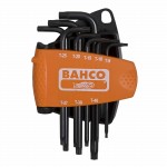 Winkelschraubendreher-Satz für Torx®-Schrauben, Kugelkopf, brüniert, lange Ausführung, 8-teilig