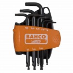 Winkelschraubendreher-Satz für Torx®-Schrauben, Kugelkopf, brüniert, lange Ausführung, 8-teilig