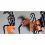 Winkelschraubendreher-Satz, Sechskant, Kugelkopf, brüniert, 9-teilig, metrisch