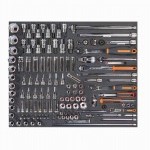 3/3 Einlage Steckschlüssel-Einsätze 1/4", 3/8", 1/2", 138-teilig