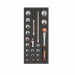 1/3 Einlage Steckschlüsssel-Einsätze 1/2", 19-teilig  1/3 Einlage Steckschlüsssel-Einsätze 1/2", 19-teilig