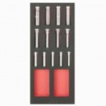 1/3 Einlage Schraubendreher-Einsätze 3/8" und 1/2", 13-teilig