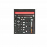 2/3 Einlage Steckschlüsssel-Einsätze 1/2", 35-teilig